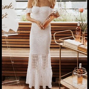 Nightcap Clothing Crochet Flutter Gown